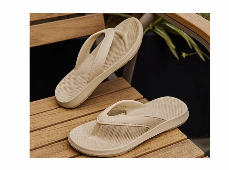 Comwarm Unisex Soft Cloud Slipper Platform Flip-flops Women's Summer Beach Sandals with Arch Support for Non-slip Bathroom Men