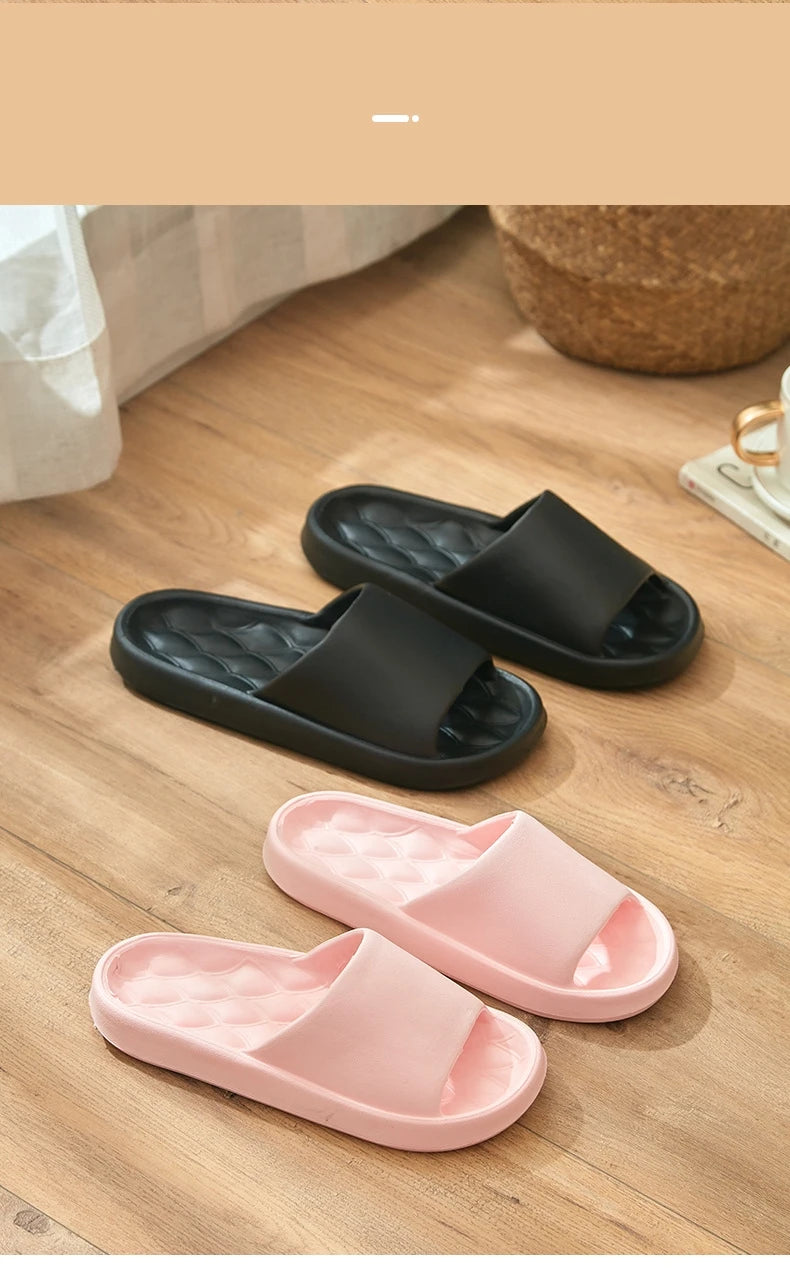 Women Thick Platform Cloud Slippers Summer Beach Eva Soft Sole Slide Sandals Leisure Men Ladies Indoor Bathroom Anti-slip Shoes