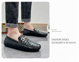 High Quality Snakeskin Leather Men Loafers Green Luxury Men Casual Shoes Comfort Lightweight Macasin Shoes For Men Plus Size 48