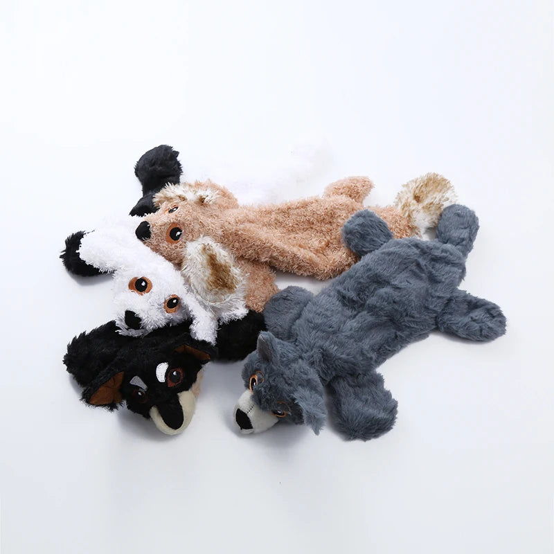 Plush fur shell dog toy Bite resistant vocal pet products Grinding teeth cleaning educational doll