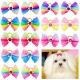 10/20/30PCS Pet Hair Accessories Bows Puppy  Grooming Bows Mix Colours Decorate Hair for Small Dog Hair Rubber Band Dog Supplier