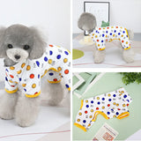 Cute Small Dogs Pajamas For Pet Dogs Cat Clothes Puppy Jumpsuit For Dog Coat For Chihuahua Pomeranian Dogs Print Clothing Shirt