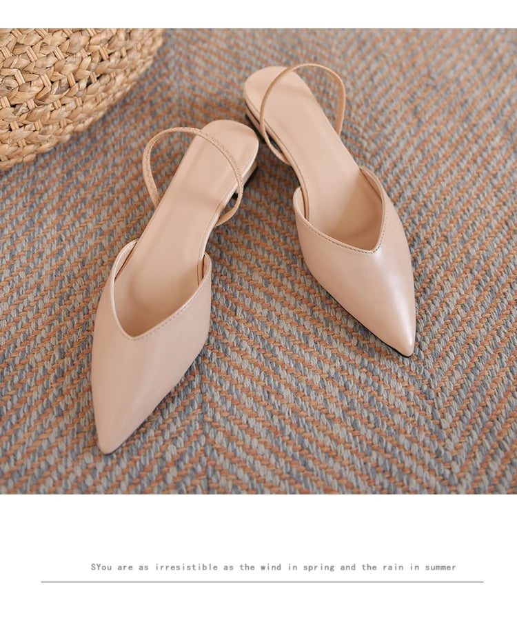 Women's Pointed Toe High Heels Sandals Summer 2024 Sexy Woman Shoes Fashion Decoration Party Wedding Slingback Woman Pumps