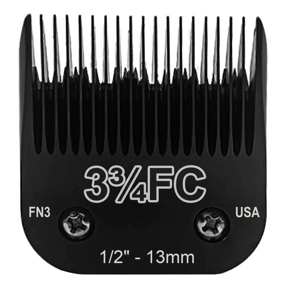 Black Detachable Pet Dog Grooming Clipper Stainless Steel Blades Set,Compatible with Andis,Oster A5,Wahl KM10 Series Clippers