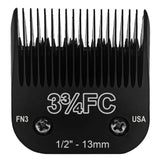 Black Detachable Pet Dog Grooming Clipper Stainless Steel Blades Set,Compatible with Andis,Oster A5,Wahl KM10 Series Clippers