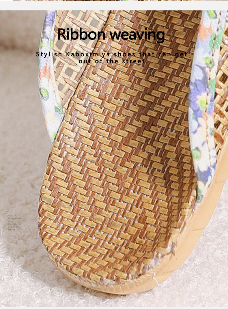 Rattan Grass Woven Slippers For Home Summer Men And Women Home Couples Linen Slippers Indoor Non-Slip Floor