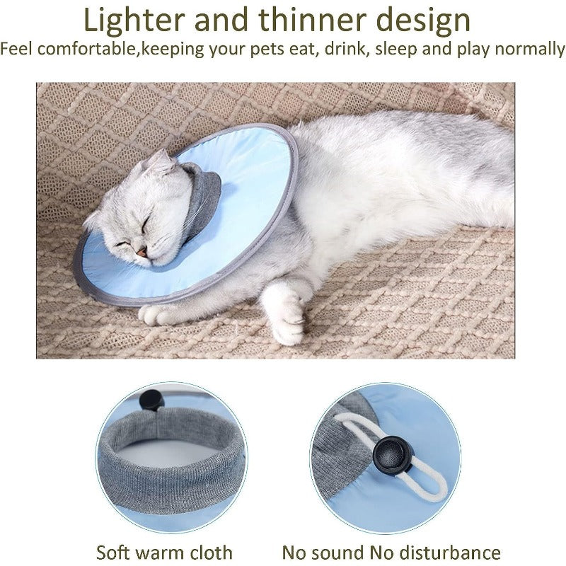 Waterproof Cat Recovery Collar, Adjustable Pet Cone Collar, Protective Cat Neck Cones to Stop Licking Wounds