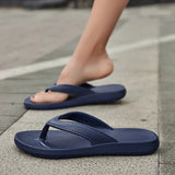 Comwarm Unisex Soft Cloud Slipper Platform Flip-flops Women's Summer Beach Sandals with Arch Support for Non-slip Bathroom Men