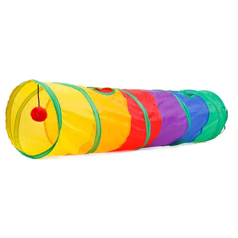 Cats Tunnel Foldable Pet Cat Toys Kitty Pet Training Interactive Fun Toy Tunnel Bored For Puppy Kitten Rabbit Play Tunnel Tube