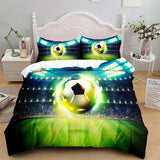 Football Duvet Cover Set 3D Soccer Printed Boys Teens Bedding Set Sports Theme Double Queen King Size 2/3pcs Comforter Cover