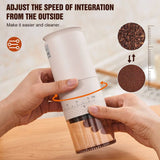 New 1500mAh Electric Coffee Grinder Externally Adjustable Type-C Charging Coffee Burr Grinder Bean Grinding Machine Coffee Maker