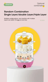 Automatic Egg Cooker Power Off Home 7 Eggs Multi-Functional Steamed Egg Custard Boiled Egg Machine Breakfast Artifact