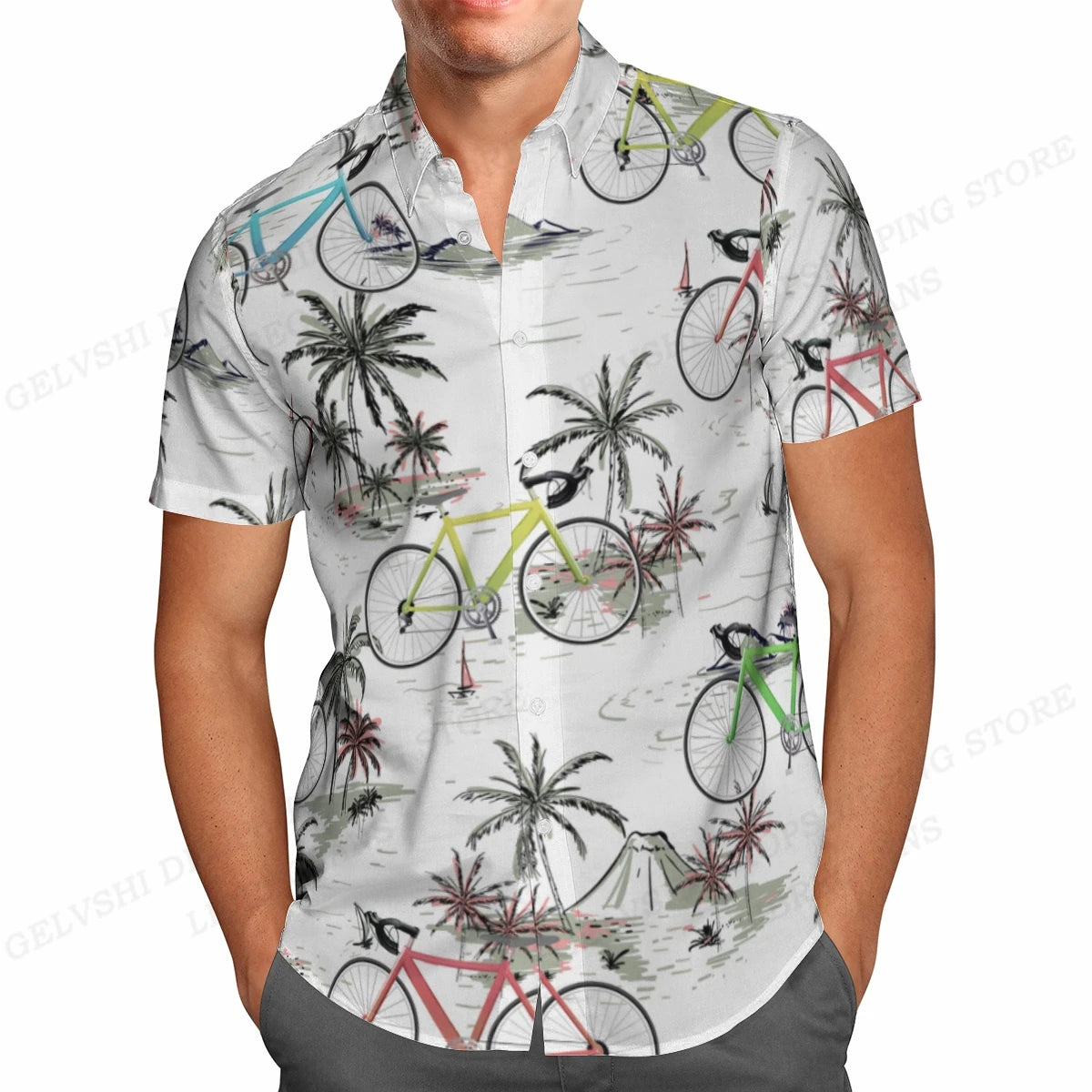 Summer Hawaiian Shirts Fish Printed Shirt Men Women Fashion Short Sleeve Blouse Men's Vocation Lapel Shirts Beach Camisas Sea