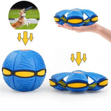 2024 New Durable Soft Rubber Interactive Throwing Ball For Small Medium Large Dogs Pet Dog Toy Magic Flying Saucer Ball