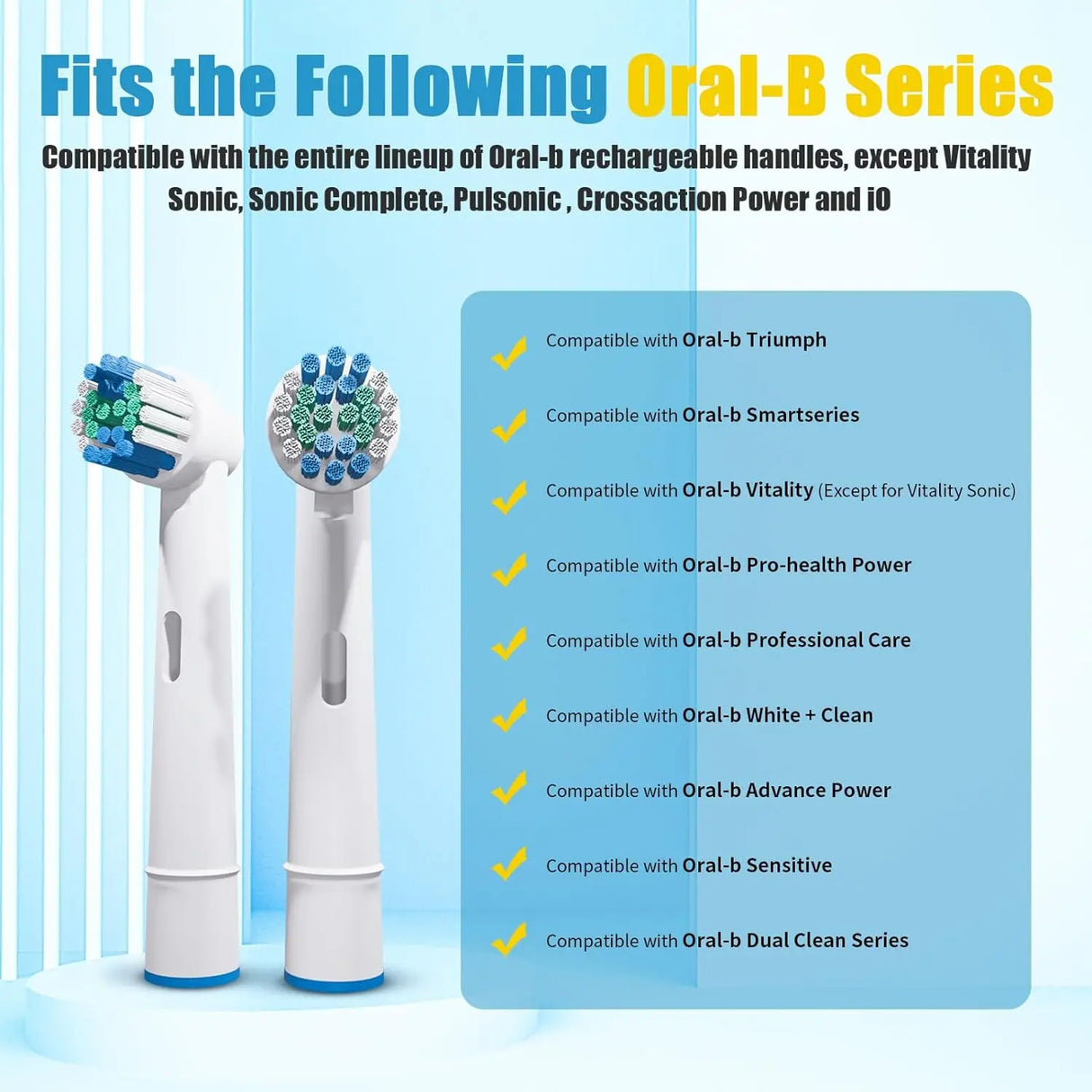 16/20PCS Brush Head nozzles for Oral B Electric Toothbrush Replacement Head Refill Sensitive Floss Cross Action for Oralb