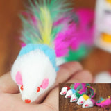 36Pcs Fur Mice Cat Toys Rattle Mouse Cat Toy Assorted Interactive Cat Toy for Indoor Kitten Cat Catch Play Mouse Toy Sound Mouse