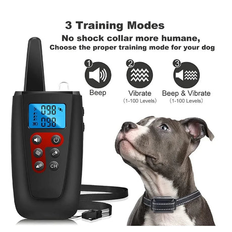 Dog Training Collar,Vibrating Dog Collar,3300ft Range Remote  No Shock Collar,Sound&Vibration,IPX7 Waterproof Dog Bark Collar