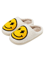 Women Slippers Cute Lightning Smile Face House Funny Ladies Casual Footwear Winter Indoor Shoes Fluffy Smiling Slides for Home