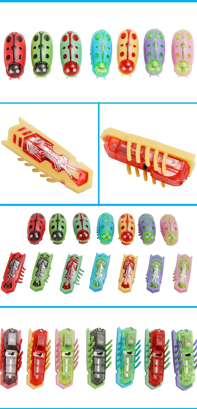 Pet Interactive Mini Electric Bug Cat Toy Cat Escape Obstacle Automatic Flip Toy Battery Operated Vibration Pet Beetle Supplies