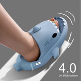 Summer Women Shark Slippers Men Eva Solid Color Slides Adults Fashion Thick Soles Flip Flops Couples Outdoor Non-Slip Sandals