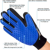 Pet Grooming Glove for Dog Cat Rabbit Fur 2 Sided Massage Grooming Brush Bath Cleaning Gloves De-Shedding De-Matting Pet Hair