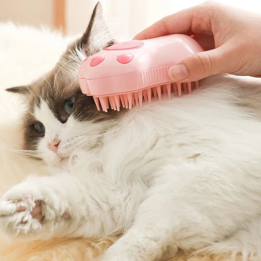 3 in 1 Cat Steam Brush Comb Dog Shower Brush Electric Spray Cat Hair Brushes Massage Pet Grooming Hair Removal