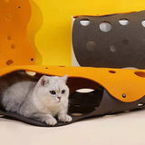 Splicing Cat Tunnel Bed For Pusscat Foldable Tube DIY Cats Play Activity Rug Toy For Interactive Felt Pom Nest Deformable