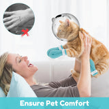 Breathable Cat Muzzle Transparent Anti-Bite Protective Space Hood Durable Cat Grooming Accessories with 4 Silicone Paw Shoes