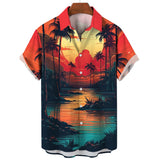 Summer Shirt Hawaiian Shirts For Men Beach Vacation Short Sleeve Tops Casual Men's Blouse Fashion Camisas De Hombre Clothing XL