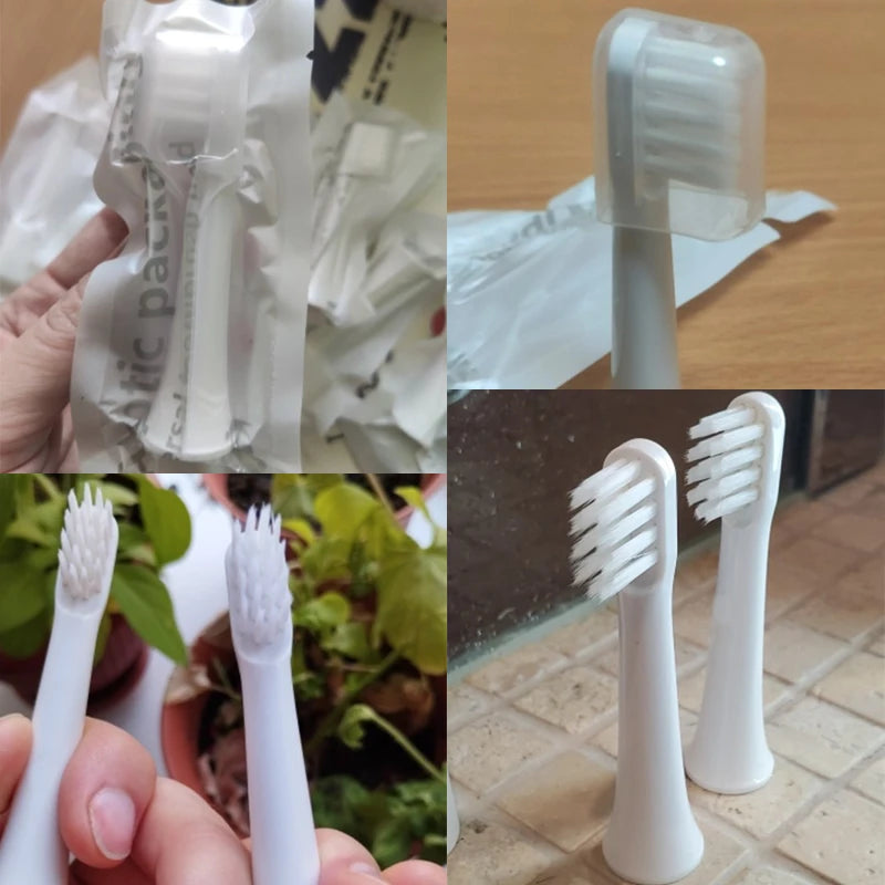 8PCS For XIAOMI MIJIA T100 Replacement Brush Heads Sonic Electric Toothbrush Vacuum DuPont Soft Bristle Suitable Nozzles