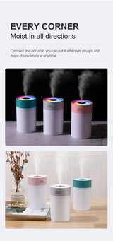 Luminous Humidifier Household Desktop Small Water Supplement Spray Air Humidification Usb Car Portable Night Light 260ml