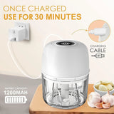 Electric Food Chopper Mini Portable Electric Garlic Vegetable Onion Chopper Multifunctional Wireless Electric Food Processors