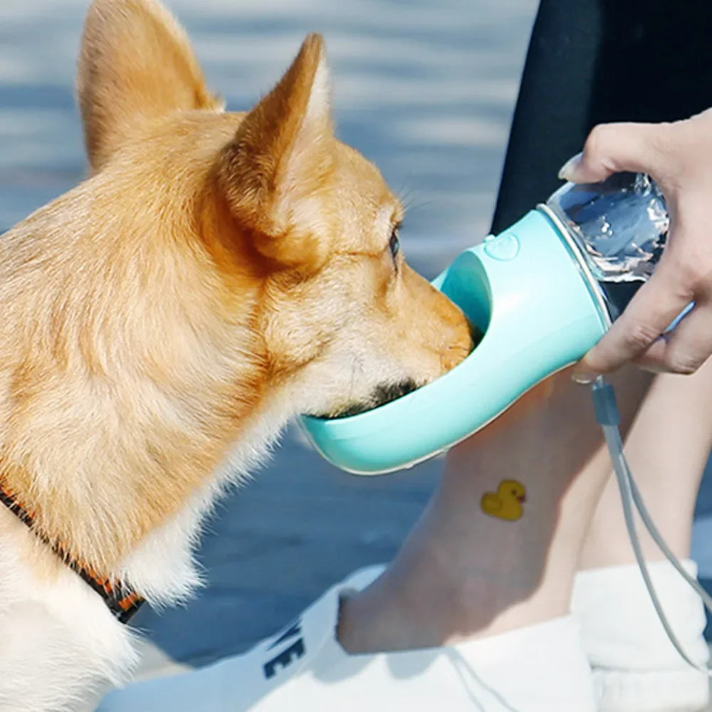 350ml/550ml Portable Dog Water Bottle Bowl Outdoor Walking Puppy Pet Travel Water Bottle Cat Drinking Bowl Dogs Supplies