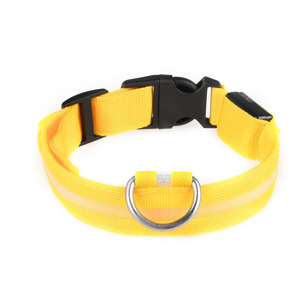 LED Glowing Dog Collar Adjustable Flashing Rechargea Luminous Collar Night Anti-Lost Dog Light HarnessFor Small Dog Pet Products