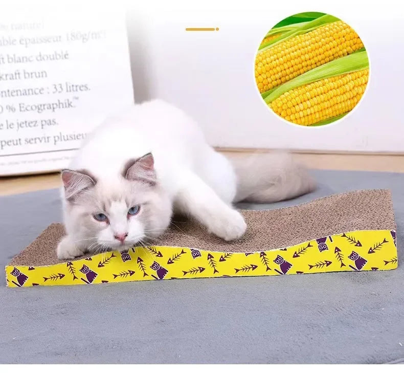 Cat Toys Pet Cat Scratching Board Corrugated Cardboard Pad Grinding Nails Interactive Protecting Furniture Cats Scratcher Toy