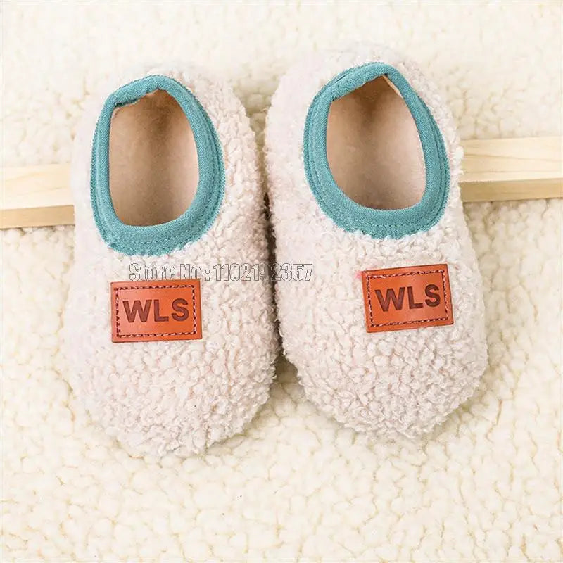 Winter Children Floor Baby Slippers Infant Toddler Plush Warm Boys Girl Soft Anti-slip Indoor School Kids Shoes