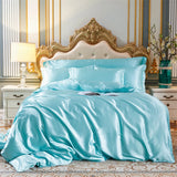 High End Home Emulation Silk Satin Bedding Set Luxury Single Double Duvet Cover Set High Quality King Queen Size Bedding Sets