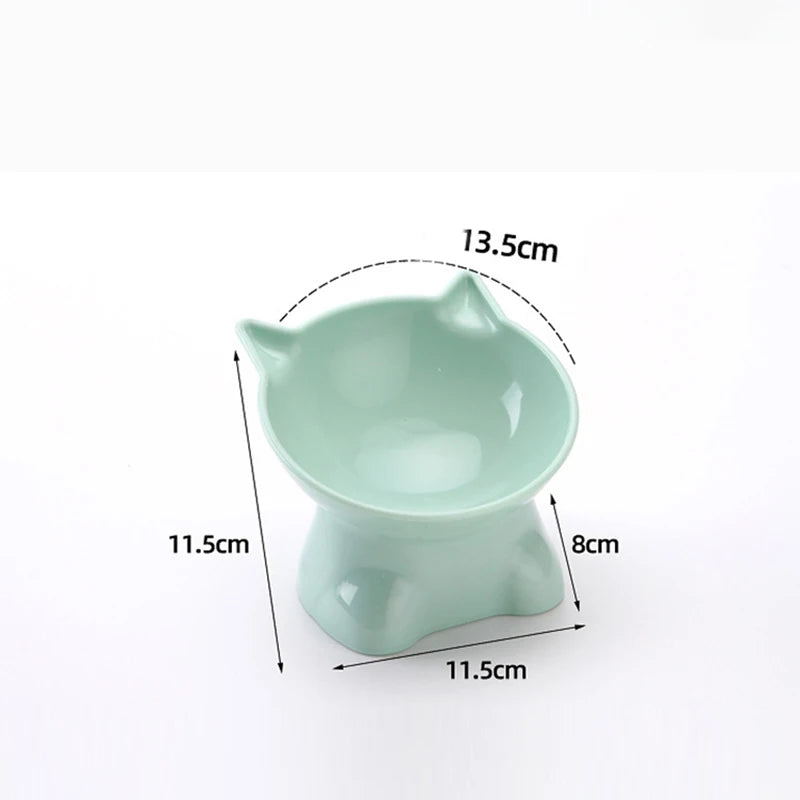 Protecting Cervical Vertebrae Cat Bowl with High Feet