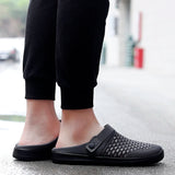 New Summer Women Men Sandals Mesh Breathable Padded Beach Flip Flops Shoes Solid Flat Bath Slippers Lighted Casual Shoes