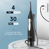 Water Dental Flosser Teeth Picks 4 Jets 3 Modes Portable Cordless D52 Water Flosser for Teeth Cleaner IPX7 Waterproof Oral Picks