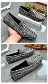 High Quality Snakeskin Leather Men Loafers Green Luxury Men Casual Shoes Comfort Lightweight Macasin Shoes For Men Plus Size 48