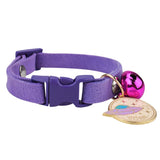 Suede Cute Cat Collar Breakaway Adjustable Girl Boy Pet Collars with Bell and Metal Pendant Decoration for Cats Kitten Puppies