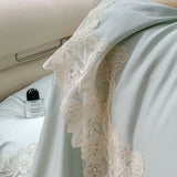 4/7Pcs French Romantic Wedding Chic White Lace Bedding Set 1000TC Egyptian Cotton Ultra Soft Duvet Cover Bed Sheet Pillowcases