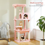 Multi-Level Cat Tree with Scratching Post Luxury Cat Tower with Condo House Cat Scratcher for Indoor Cat Accessories Pet Cat Toy