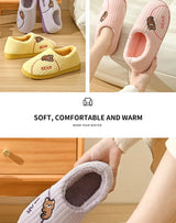 Winter Cotton Slippers for WOMEN'S Home Wear, Extra Thick and Warm, Simple and Cute Couple Winter Cotton Shoes A283