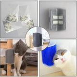 Pet Brush Comb Play Cat Toy Cat Corner Self Groomer Massage Comb Cat Face Scratcher for Kitten Puppy Cat Accessories