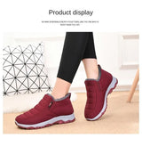 Autumn and Winter Old Beijing Cotton Shoes Women's Plush Thickened Walking, Warm and Wear resistant Shoes, Non slip Mom's Shoes