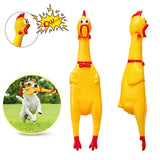 New Pet Dog Squeak Toy Screaming Chicken Squeeze Dog Chew Toy Durable and Fun Yellow Rubber Exhaust Chicken 17CM 31CM 40CM Toys