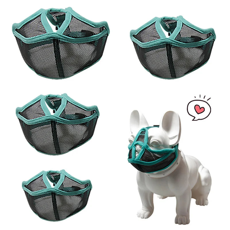 Mouth Mesh Durable Harmless Buckle Design Anti-Bite Pet Mouth Cover for Flat Face Dog Muzzle Pet Muzzle