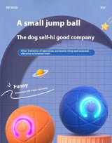 New Smart Dog Toy Ball Electronic Interactive Pet Toy Moving Ball USB Automatic Companion Toy Jumping Ball for Puppy Birthday Gi